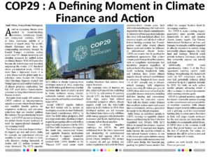 COP29 : A defining moment in climate finance and action