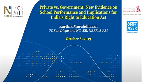 Private vs. Government: New Evidence on School Performance and Implications for India’s Right to Education Act
