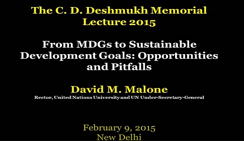 The 3rd C.D. Deshmukh Memorial Lecture 2015