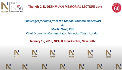 The 7th NCAER C D Deshmukh Memorial Lecture 2019