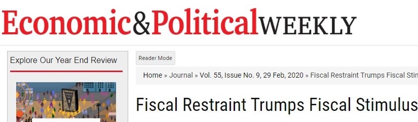 Fiscal Restraint Trumps Fiscal Stimulus
