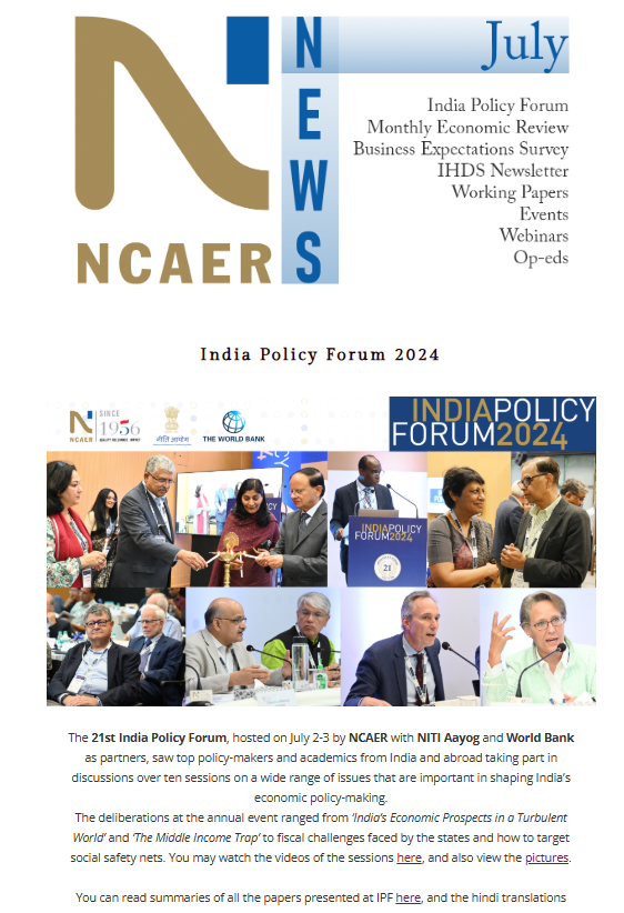 NCAER News: July 2024