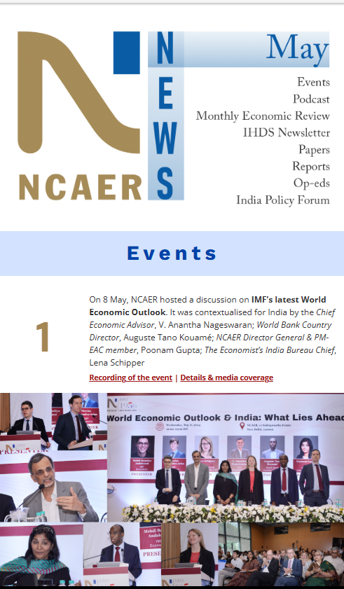 NCAER News: May 2024