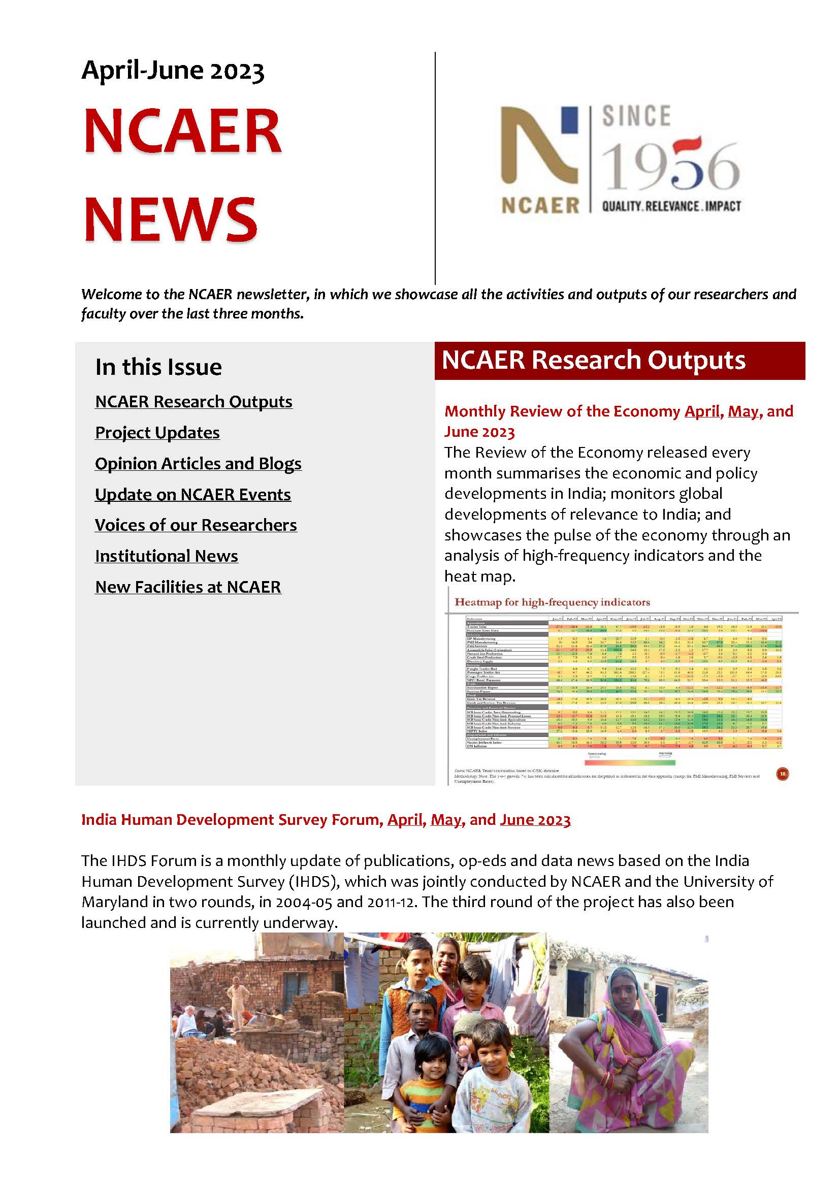 NCAER News Apr-June 2023