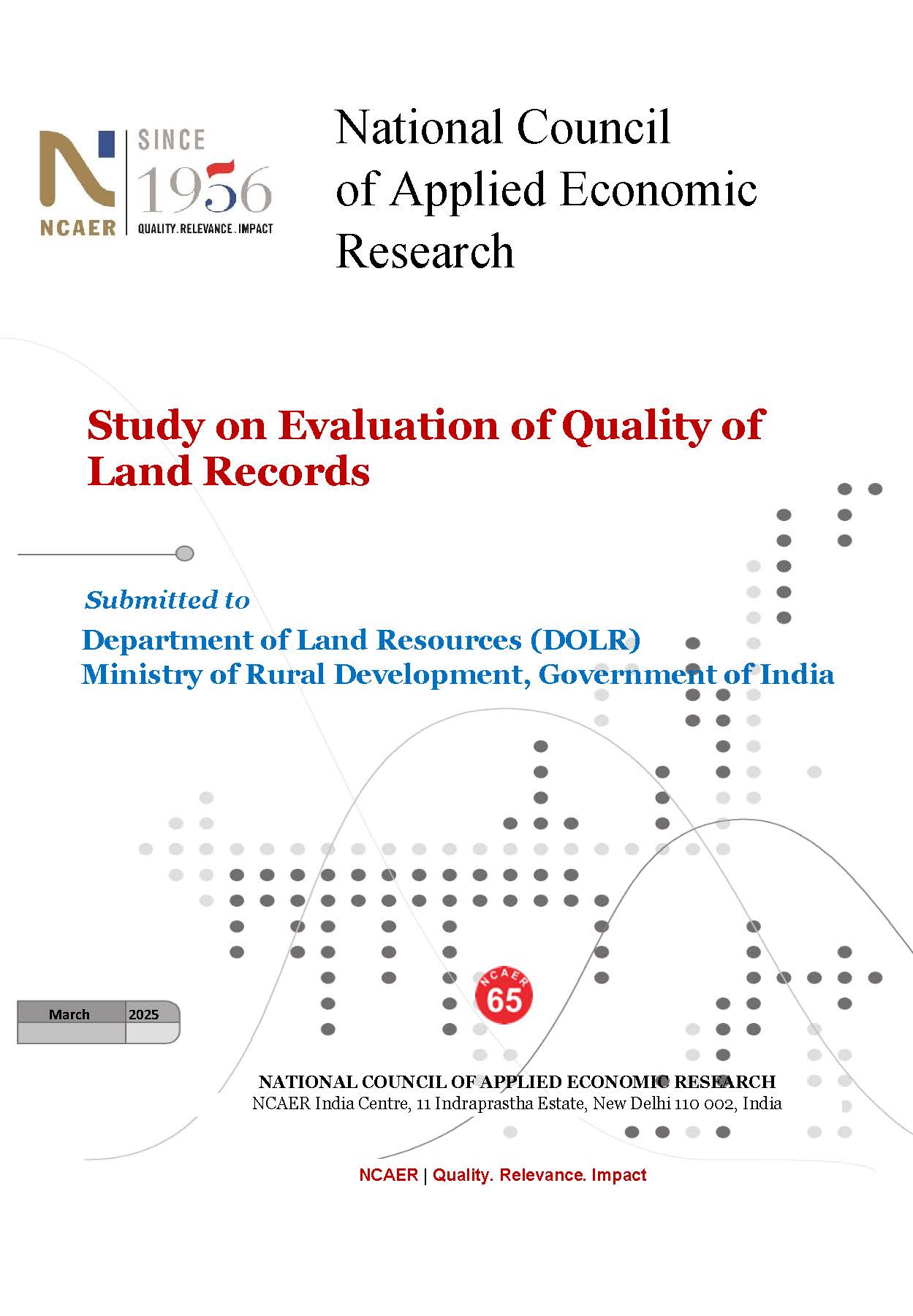 Study on Evaluation of Quality of Land Records