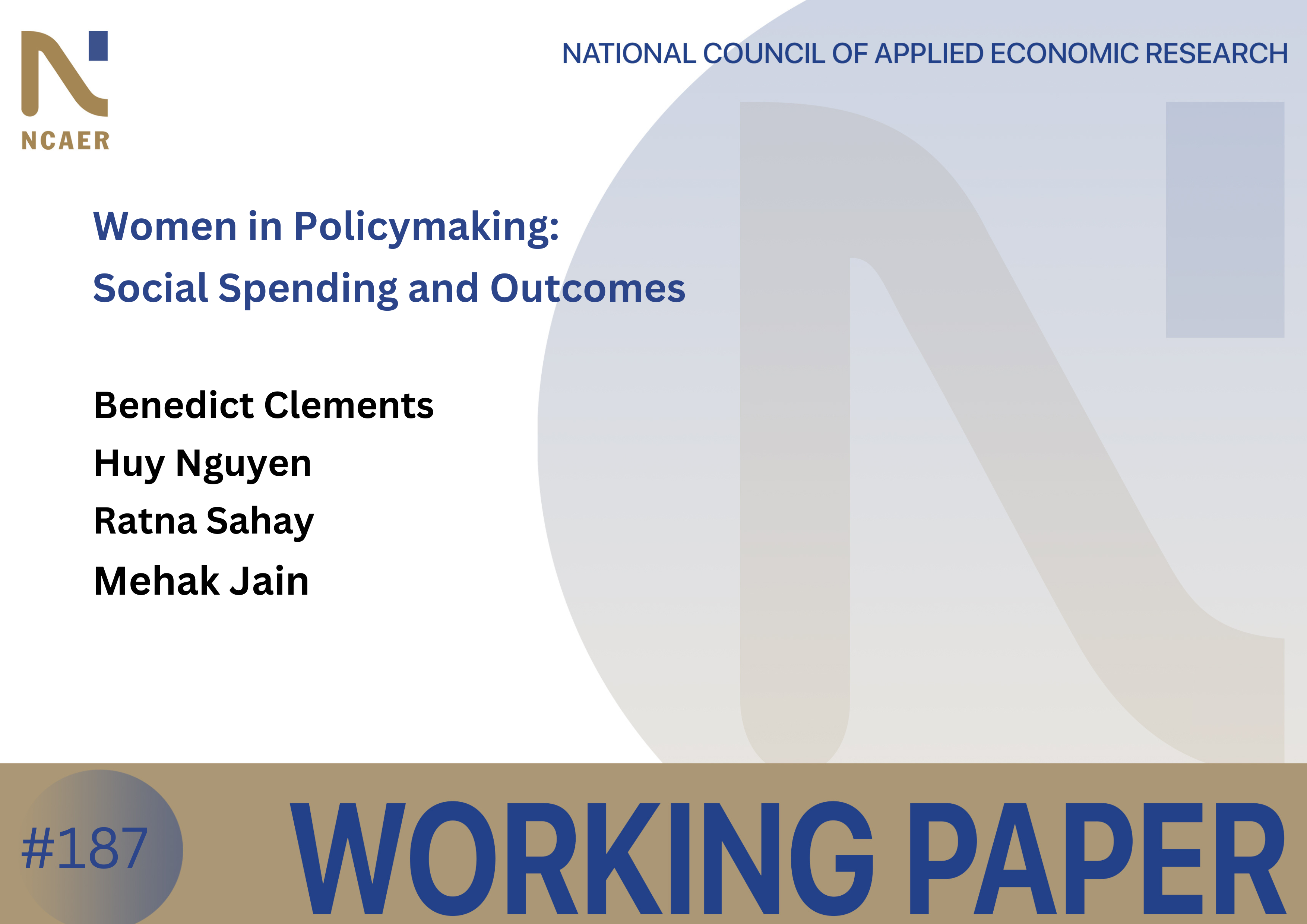 <span style="position: absolute; rect(1px, 1px, 1px, 1px); overflow: hidden; height: 1px; width: 1px;">Women in Policymaking: Social Spending and Outcomes</span>