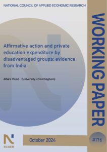 Afﬁrmative action and private education expenditure by disadvantaged groups: evidence from India